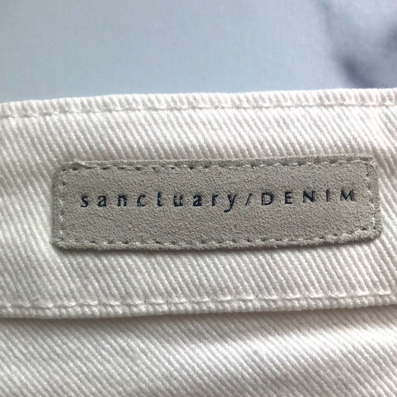 Sanctuary Denim Sidewalk Shorts White Cutoffs Size 27 - Picture 5 of 12
